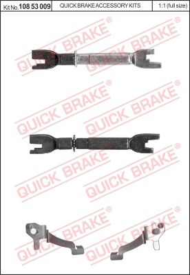 Комплект регулятора барабанного тормозного механизма QUICK BRAKE 10853009