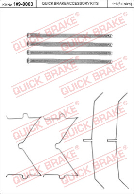 Комплектующие колодок дискового тормоза QUICK BRAKE 109-0003