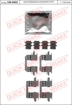 Комплектующие колодок дискового тормоза QUICK BRAKE 109-0005