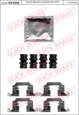 Комплект монтажный тормозных колодок QUICK BRAKE 109-0008