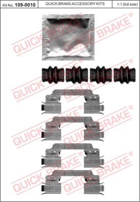 Комплектующие колодок дискового тормоза QUICK BRAKE 109-0010
