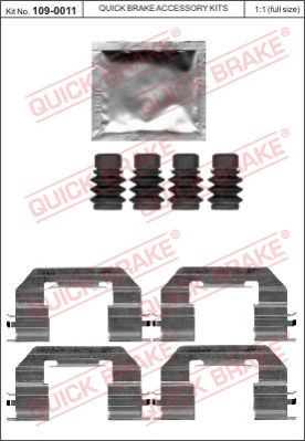 Комплектующие колодок дискового тормоза QUICK BRAKE 109-0011