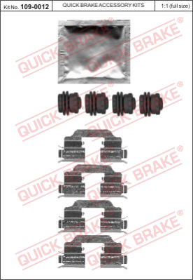Комплектующие колодок дискового тормоза QUICK BRAKE 109-0012