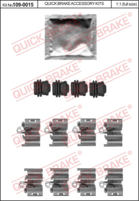 Комплектующие колодок дискового тормоза QUICK BRAKE 109-0015