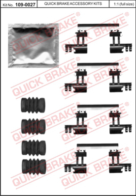 Комплектующие колодок дискового тормоза QUICK BRAKE 109-0027
