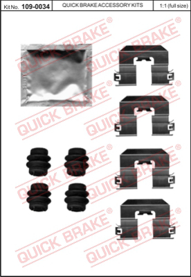 Комплектующие колодок дискового тормоза QUICK BRAKE 109-0034