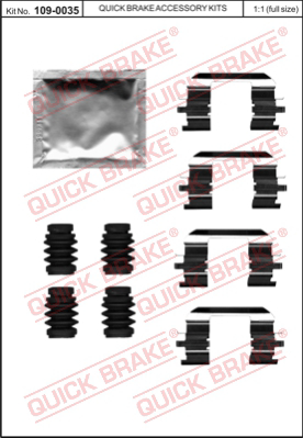 Комплектующие колодок дискового тормоза QUICK BRAKE 109-0035