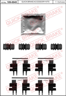 Комплектующие колодок дискового тормоза QUICK BRAKE 109-0045