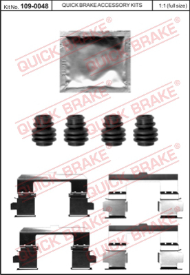 Комплектующие колодок дискового тормоза QUICK BRAKE 109-0048