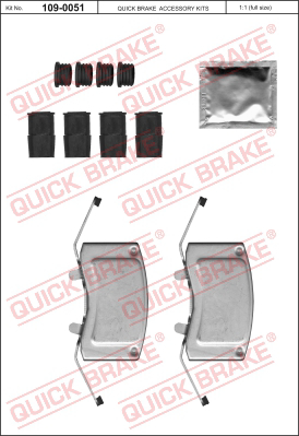 Комплектующие колодок дискового тормоза QUICK BRAKE 109-0051