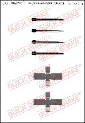Комплектующие колодок дискового тормоза QUICK BRAKE 109-0903