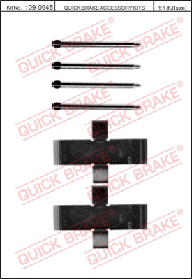 Комплектующие колодок дискового тормоза QUICK BRAKE 109-0945
