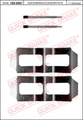 Комплектующие колодок дискового тормоза QUICK BRAKE 109-0987