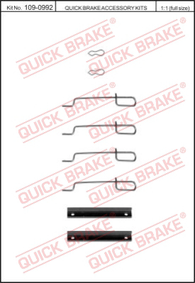 Комплектующие колодок дискового тормоза QUICK BRAKE 109-0992
