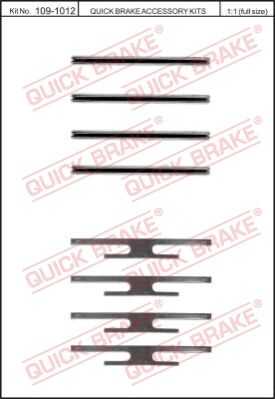 Комплектующие колодок дискового тормоза QUICK BRAKE 109-1012