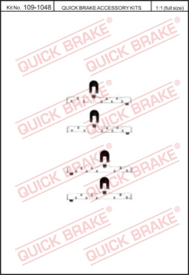 Комплектующие колодок дискового тормоза QUICK BRAKE 109-1048
