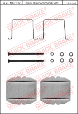 Комплектующие колодок дискового тормоза QUICK BRAKE 109-1053