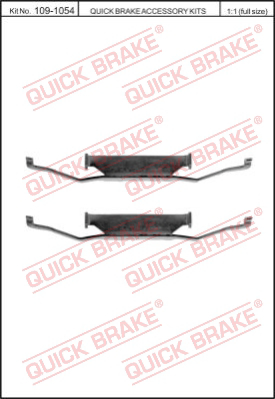 Комплектующие колодок дискового тормоза QUICK BRAKE 109-1054