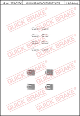 Комплектующие колодок дискового тормоза QUICK BRAKE 109-1055