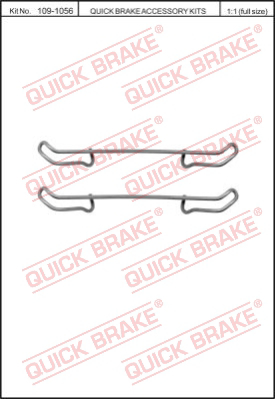 Комплектующие колодок дискового тормоза QUICK BRAKE 109-1056