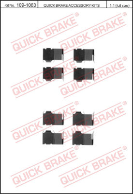 Комплектующие колодок дискового тормоза QUICK BRAKE 109-1063