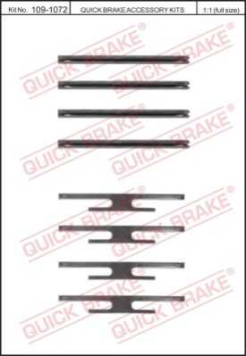 Комплектующие колодок дискового тормоза QUICK BRAKE 109-1072