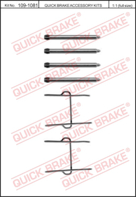 Комплектующие колодок дискового тормоза QUICK BRAKE 109-1081