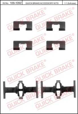 Комплектующие колодок дискового тормоза QUICK BRAKE 109-1092