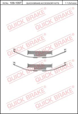 Комплектующие колодок дискового тормоза QUICK BRAKE 109-1097