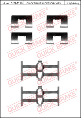Комплектующие колодок дискового тормоза QUICK BRAKE 109-1118