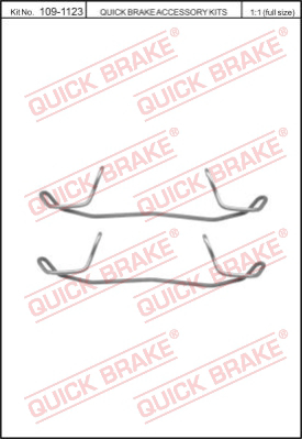 Комплектующие колодок дискового тормоза QUICK BRAKE 109-1123