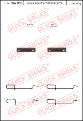 Комплектующие колодок дискового тормоза QUICK BRAKE 109-1125