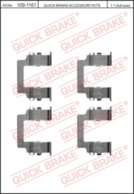 Комплектующие колодок дискового тормоза QUICK BRAKE 109-1161