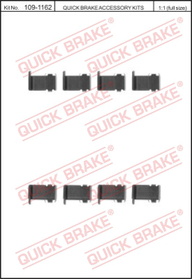 Комплектующие колодок дискового тормоза QUICK BRAKE 109-1162