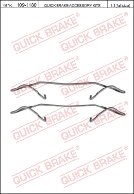 Комплектующие колодок дискового тормоза QUICK BRAKE 109-1180