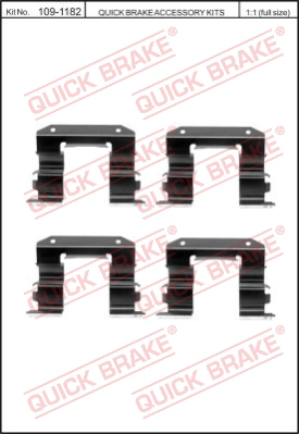 Комплектующие колодок дискового тормоза QUICK BRAKE 109-1182