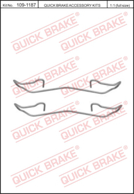 Комплектующие колодок дискового тормоза QUICK BRAKE 109-1187