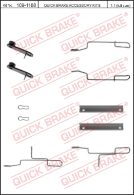 Комплектующие колодок дискового тормоза QUICK BRAKE 109-1188