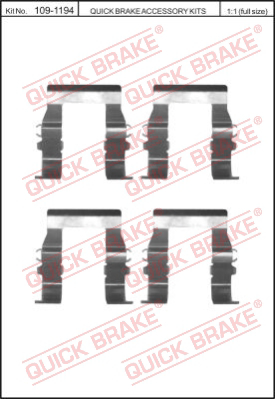 Комплектующие колодок дискового тормоза QUICK BRAKE 109-1194