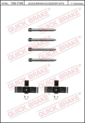 Комплектующие колодок дискового тормоза QUICK BRAKE 109-1195