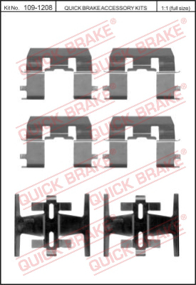 Комплектующие колодок дискового тормоза QUICK BRAKE 109-1208