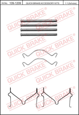 Комплектующие колодок дискового тормоза QUICK BRAKE 109-1209