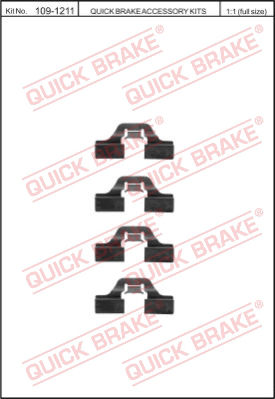 Комплектующие колодок дискового тормоза QUICK BRAKE 109-1211