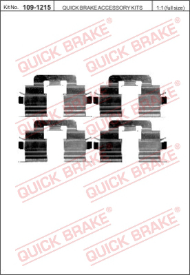 Комплектующие колодок дискового тормоза QUICK BRAKE 109-1215