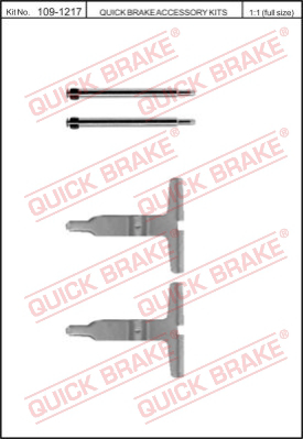 Комплектующие колодок дискового тормоза QUICK BRAKE 109-1217