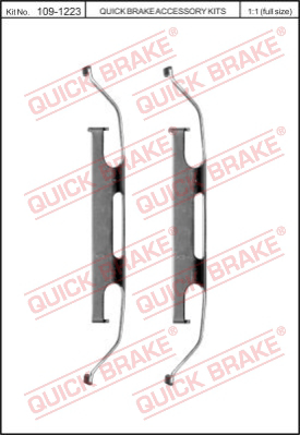 Комплект монтажный тормозных колодок QUICK BRAKE 109-1223