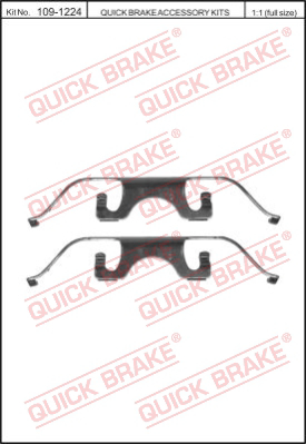 Комплектующие колодок дискового тормоза QUICK BRAKE 109-1224
