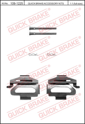 Комплектующие колодок дискового тормоза QUICK BRAKE 109-1225