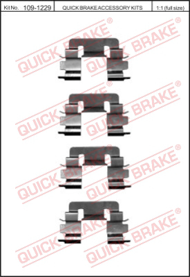 Комплектующие колодок дискового тормоза QUICK BRAKE 109-1229