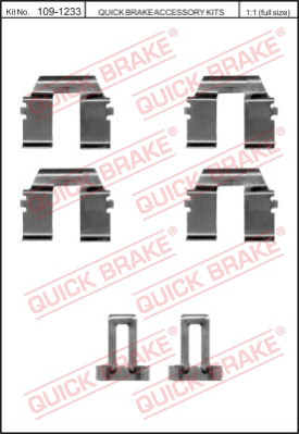 Комплектующие колодок дискового тормоза QUICK BRAKE 109-1233